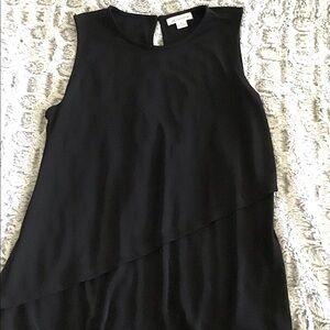 Sleeveless waterfall blouse